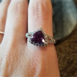NWOT 925 Triangle Alexandrite Ring Size 8